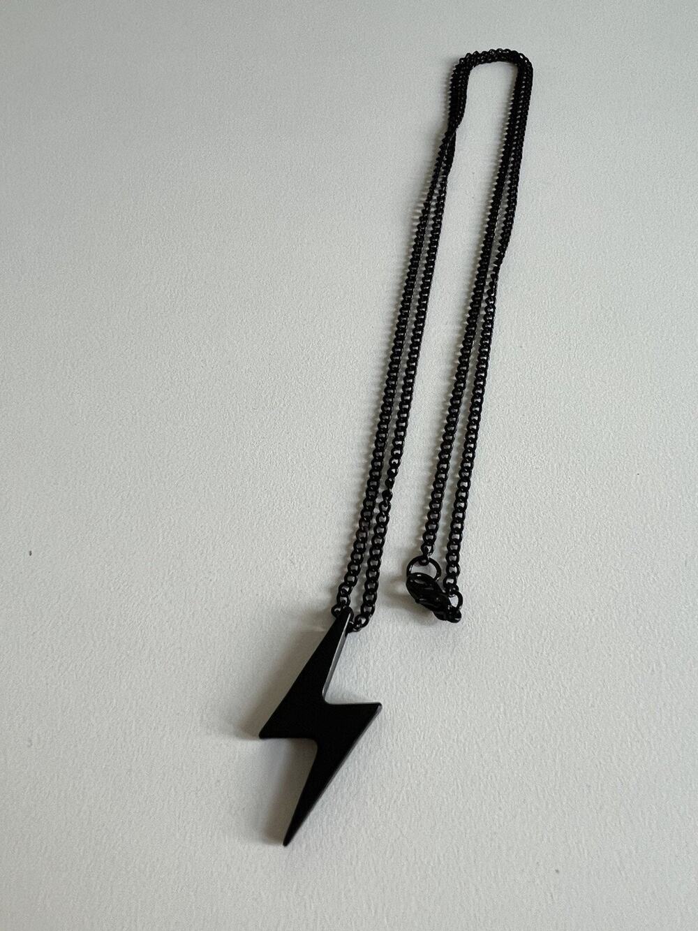 Black Lightning Fashion Men Necklace